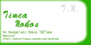 timea mokos business card